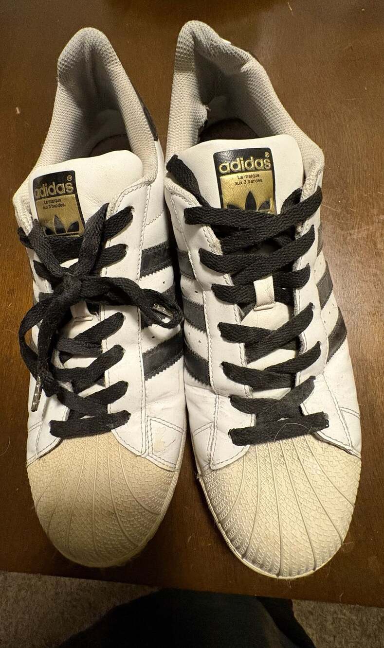Adidas Superstar White Black Shell Toe Men's Size 12 C77124